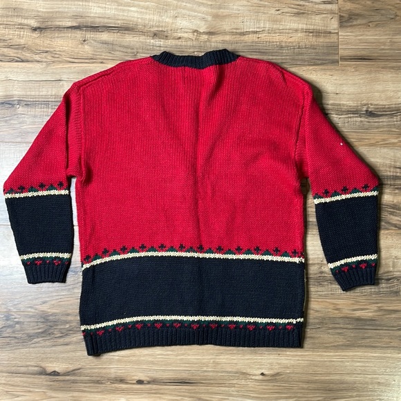 Private Collection Button Front Long Sleeve Granny Christmas Cardigan Sweater - Picture 4 of 4